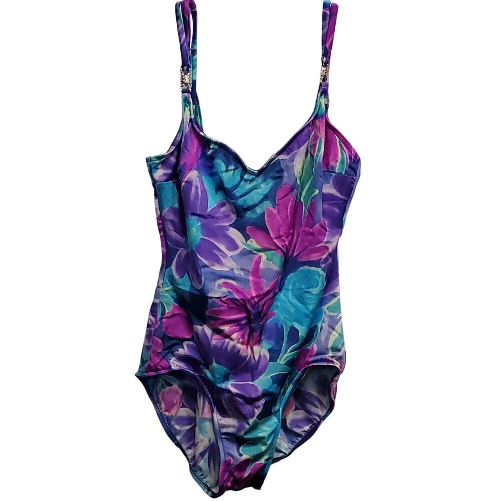 Elisabeth Stewart Floral One Piece Swimwear Plus Size 14
